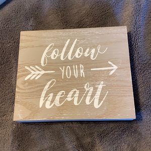 Follow your heart decor canvas